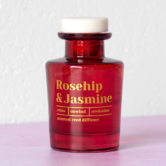 Rosehip & Jasmine Scented 200ml Reed Diffuser Bottle
