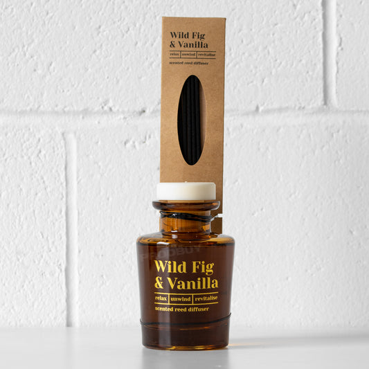 Wild Fig & Vanilla Scented 200ml Reed Diffuser Bottle