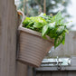 Set of 4 Beige Fence Hanging Garden Plant Pots