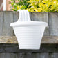 Set of 3 White Fence Hanging Garden Plant Pots