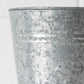 Silver Round Galvanised 18cm Tall Planter