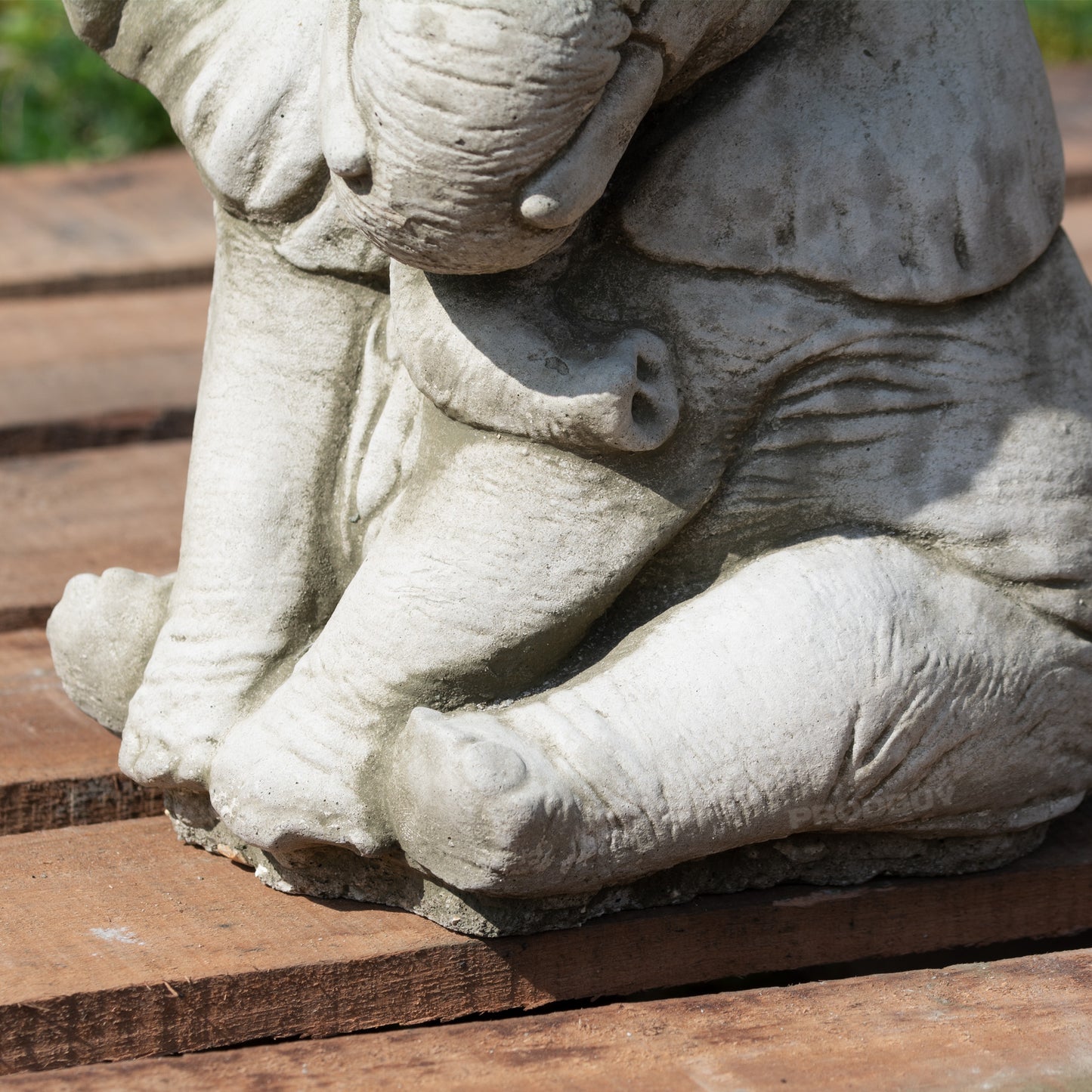 Heavy Stone Sitting Cute Elephant Ornament