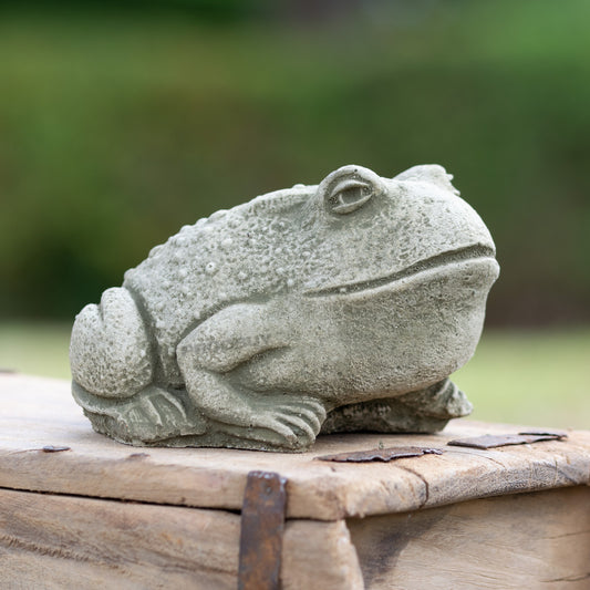 Heavy Stone 12cm Baby Bullfrog Ornament