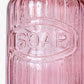 Set of 2 Pink Glass Lotion Dispensers 500ml