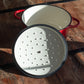 Red Cast Iron 24cm Round Deep Casserole Dish with Lid