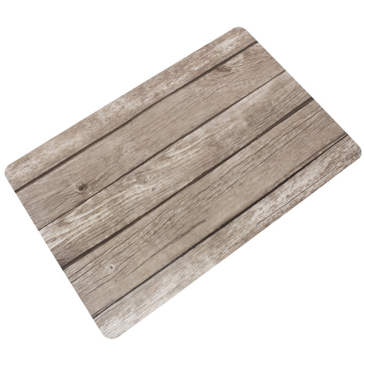 Set of 4 Large Wood Panel Look Plastic PVC Placemats