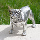 Silver Resin British Bulldog Ornament