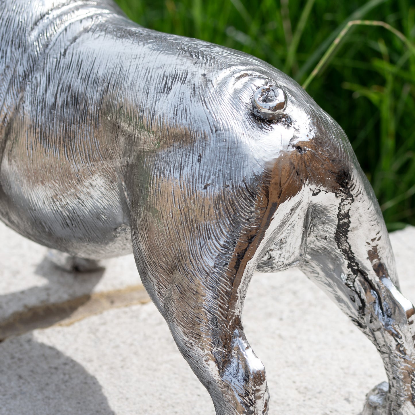 Silver Resin British Bulldog Ornament