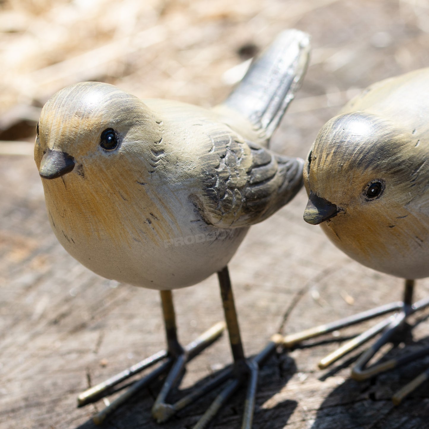 Set of 4 Small British Bird Garden Ornaments