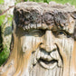 Winking Face Resin Tree Stump Plant Pot