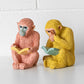 Researching Monkeys Bookends Pair of Shelving Book Ends