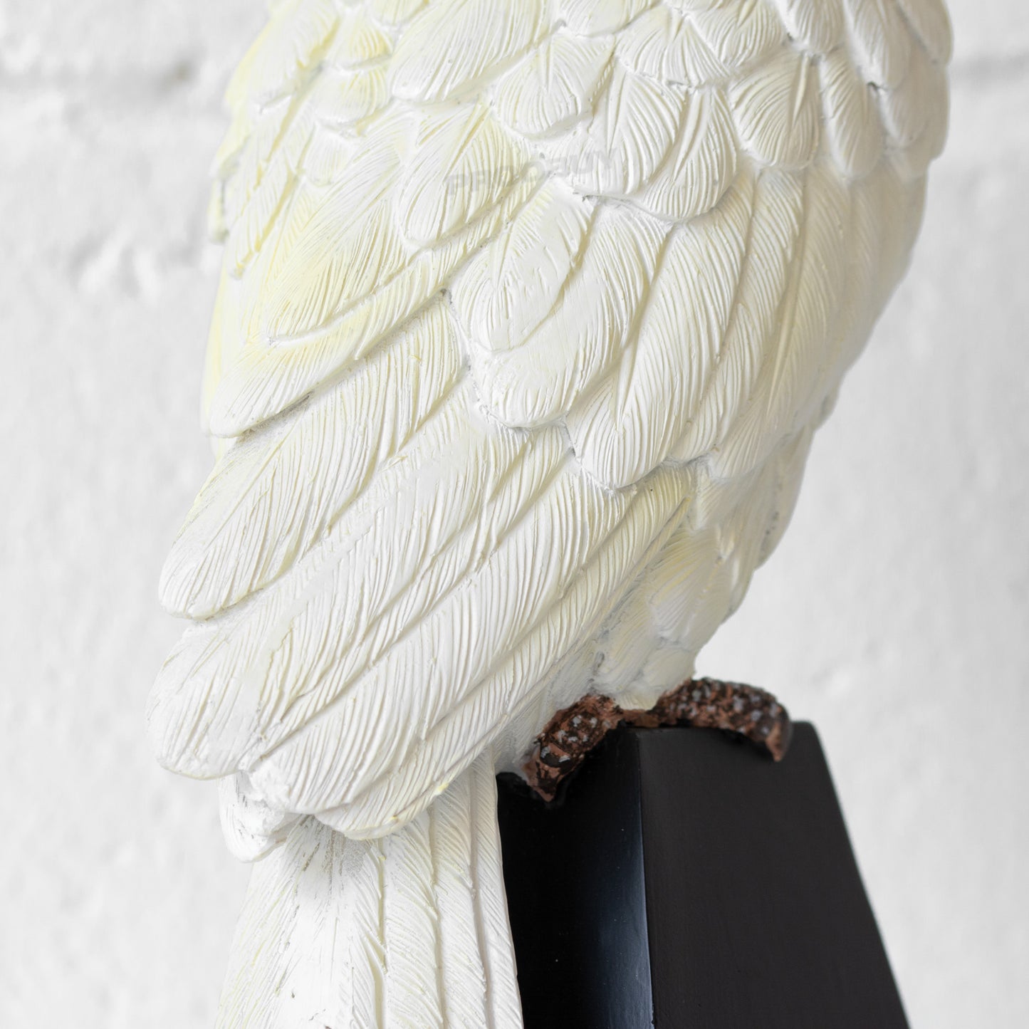 White Parrot Tapered Candle Stick Holder Ornament