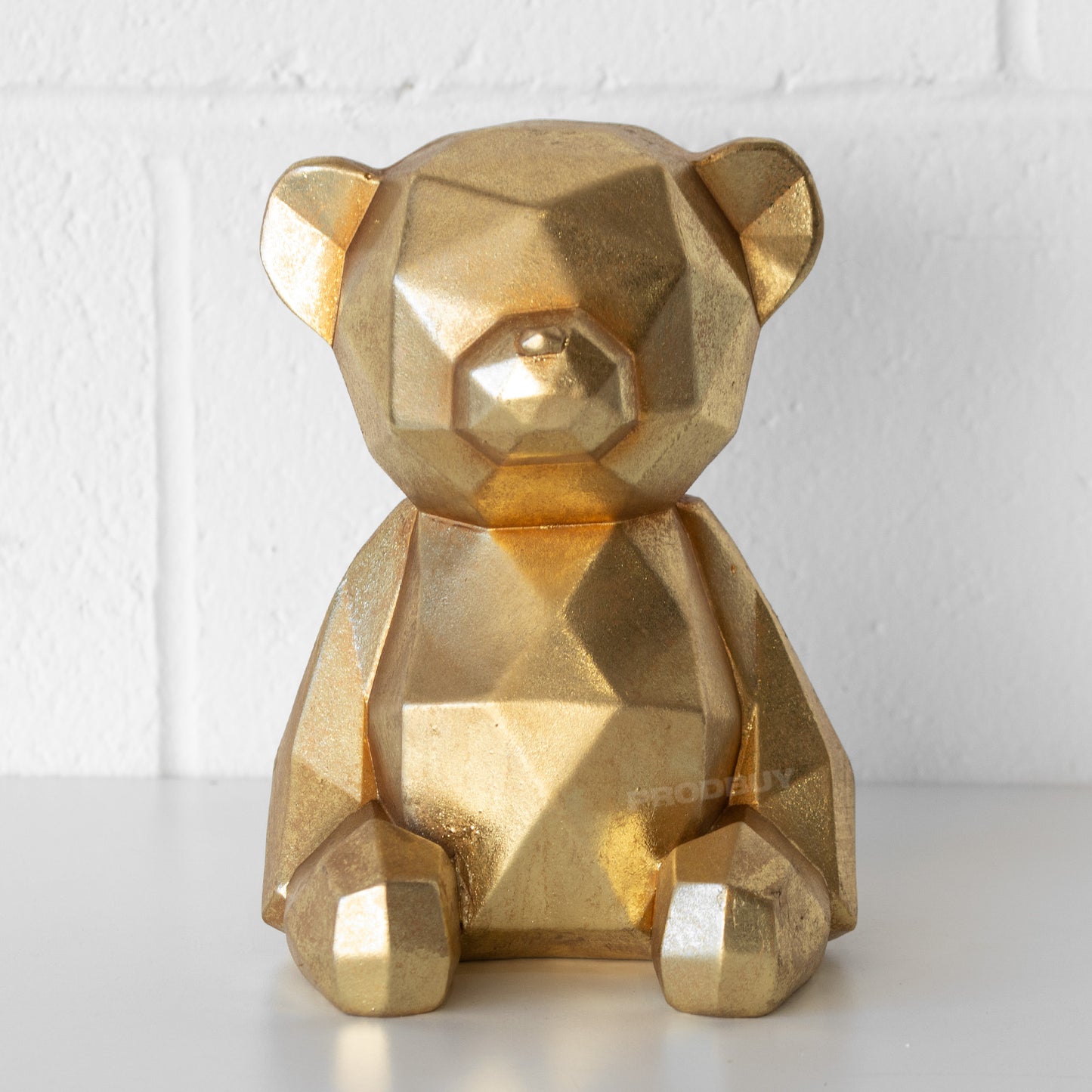 Gold Colour Teddy Bear Ornament 19cm