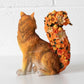 Orange Fox with Floral Tail Garden Ornament
