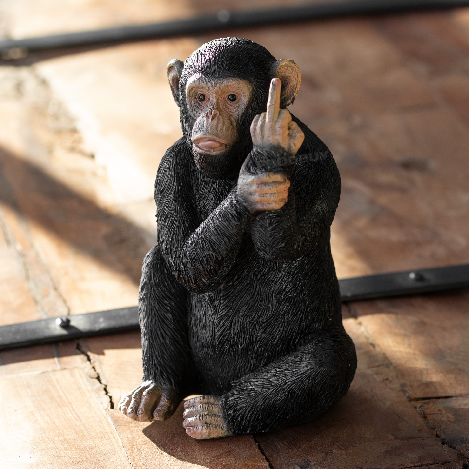 Small Black Resin Rude Monkey Ornament Statue Sculpture Figurine Gift Home  Decor