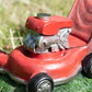 Squirrel Mowing Lawn 28cm Resin Garden Ornament