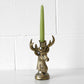 Stag Head 20cm Resin Candlestick