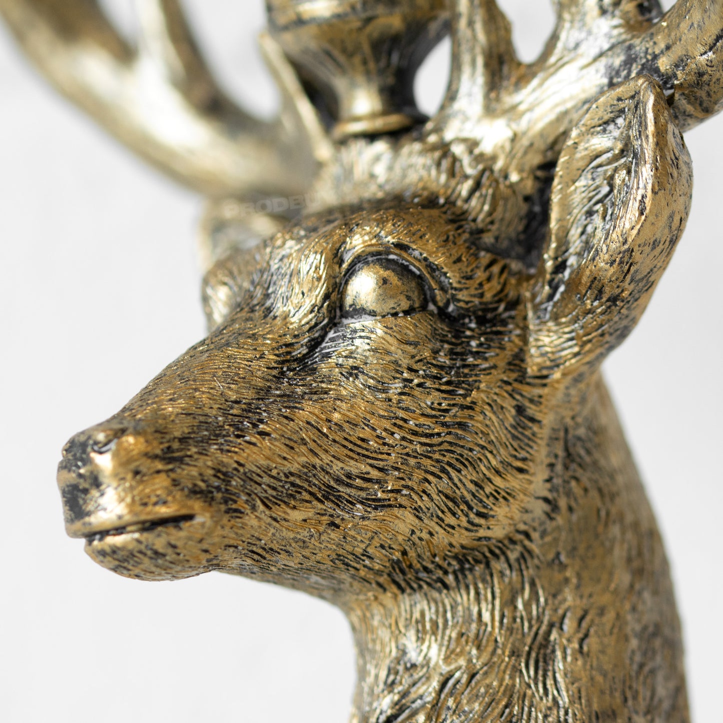 Stag Head 20cm Resin Candlestick