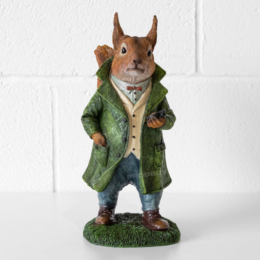 Mr Red Squirrel 31cm Resin Garden Lawn Ornament