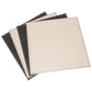 Set of 4 Square Cream & Brown Faux Leather Placemats