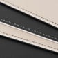 Set of 4 Square Cream & Brown Faux Leather Placemats