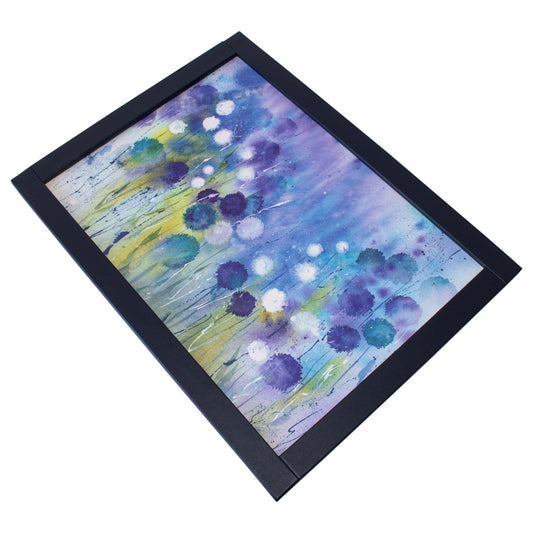 Blue Cornflower Padded Faux Leather Lap Tray