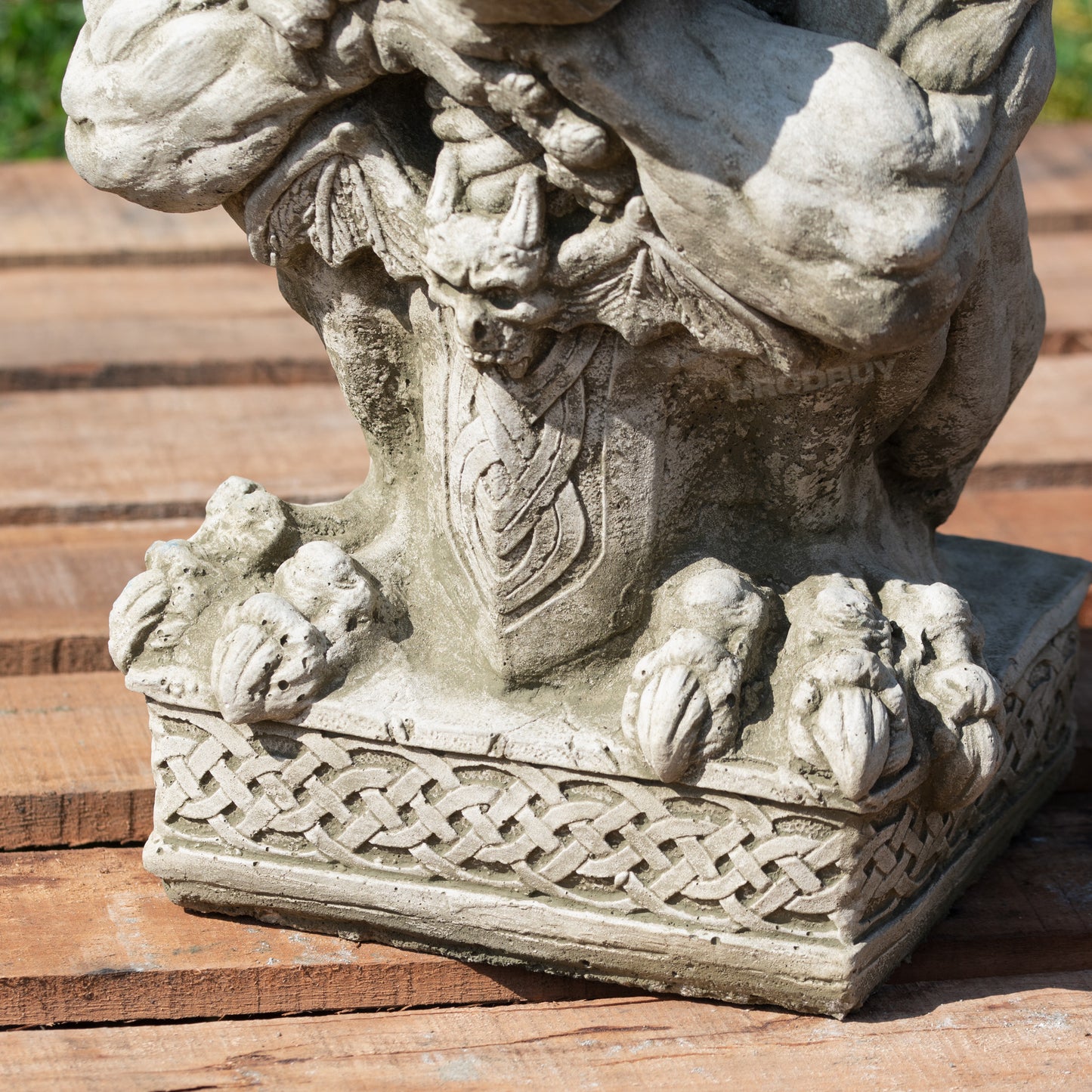 Heavy Stone Gargoyle with Sword Garden Statue 20kg