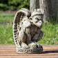 Heavy Stone Sitting Winged Gargoyle Garden Statue