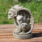 Heavy Stone Sitting Winged Gargoyle Garden Statue