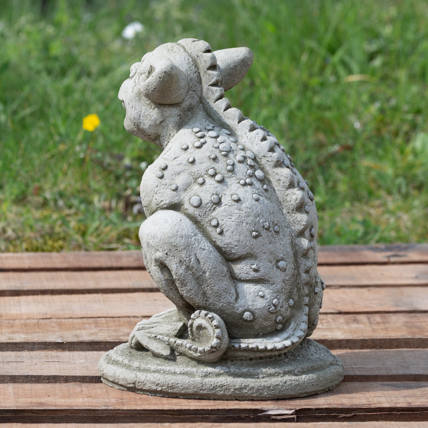 Heavy Stone Grinning Gargoyle Garden Statue 25cm