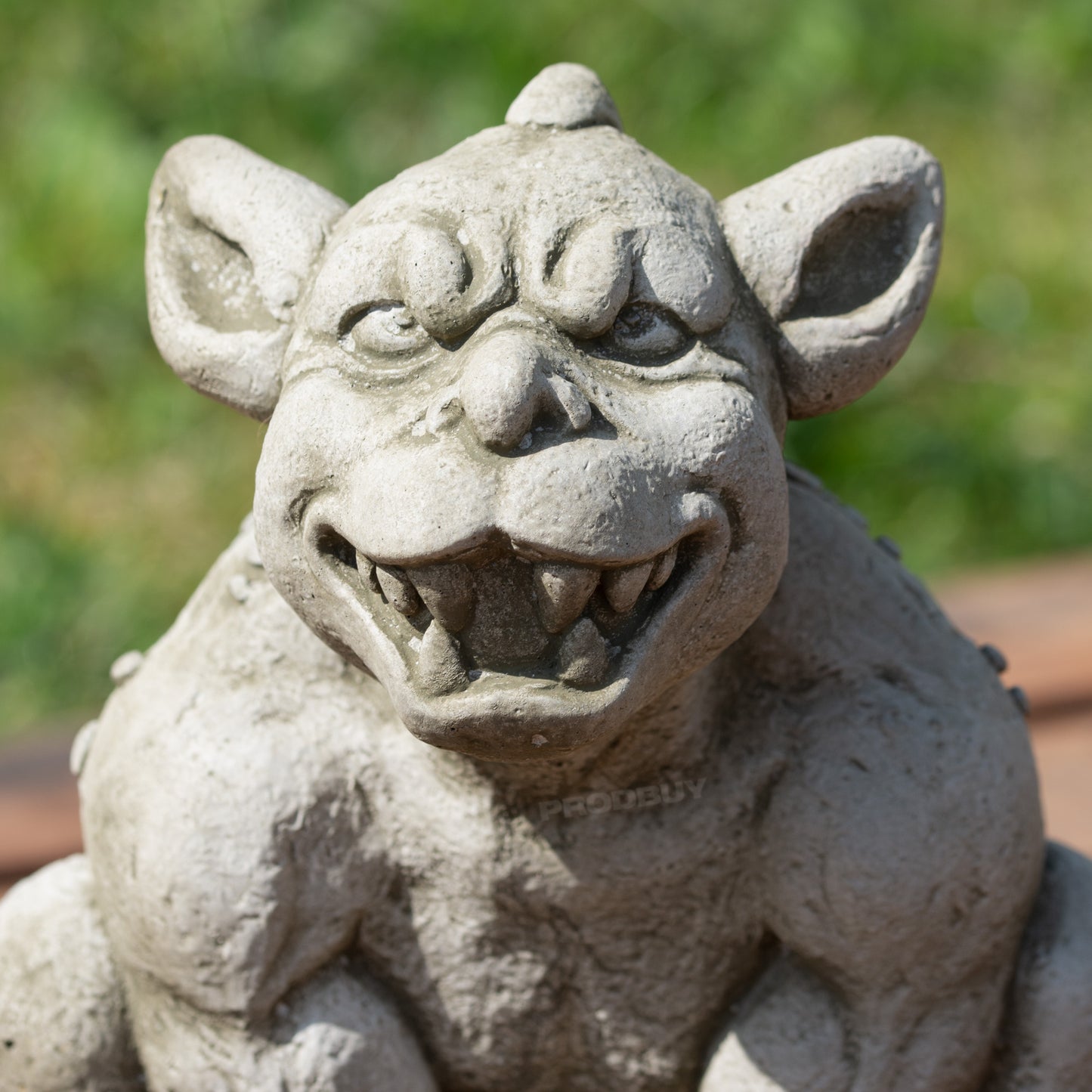 Heavy Stone Grinning Gargoyle Garden Statue 25cm