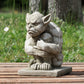 Heavy Stone Grumpy Gargoyle Garden Statue 25cm