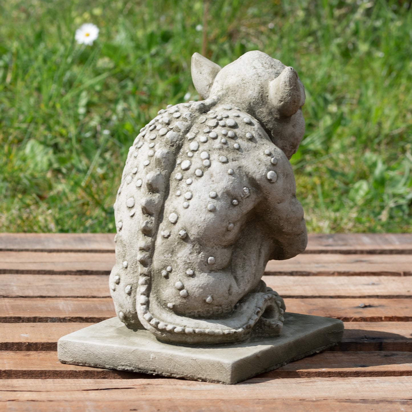 Heavy Stone Grumpy Gargoyle Garden Statue 25cm