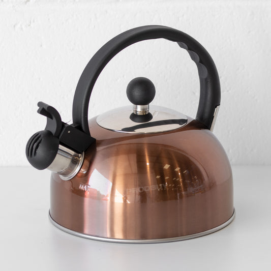 Copper Stove Top 1.3L Whistling Kettle