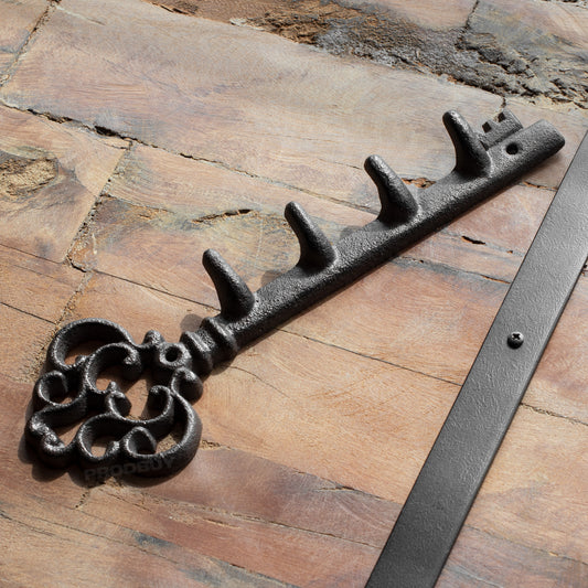 Cast Iron Key Shaped Wall Coat Hooks