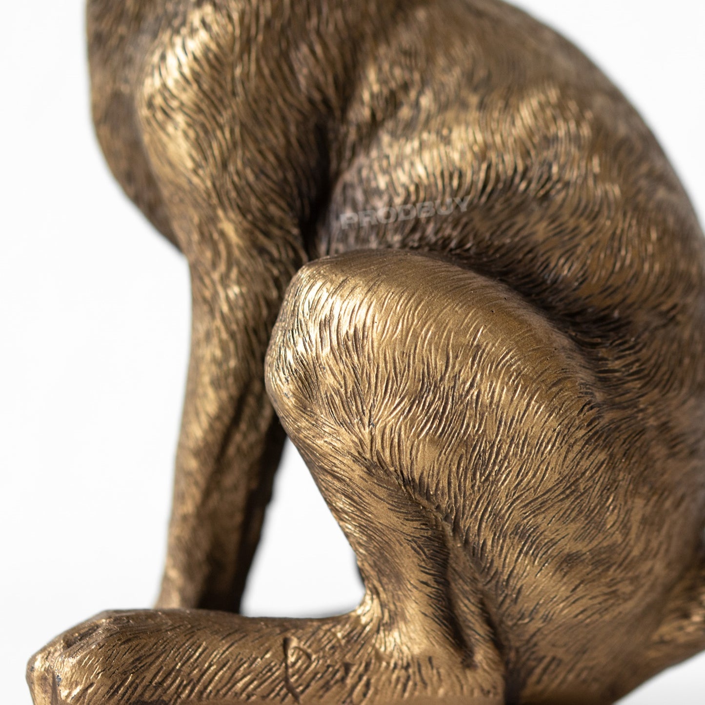 Small Bronze Resin Sitting Hare Ornament