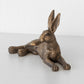 Bronze Resin Laying Hare Ornament