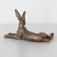 Bronze Resin Laying Hare Ornament