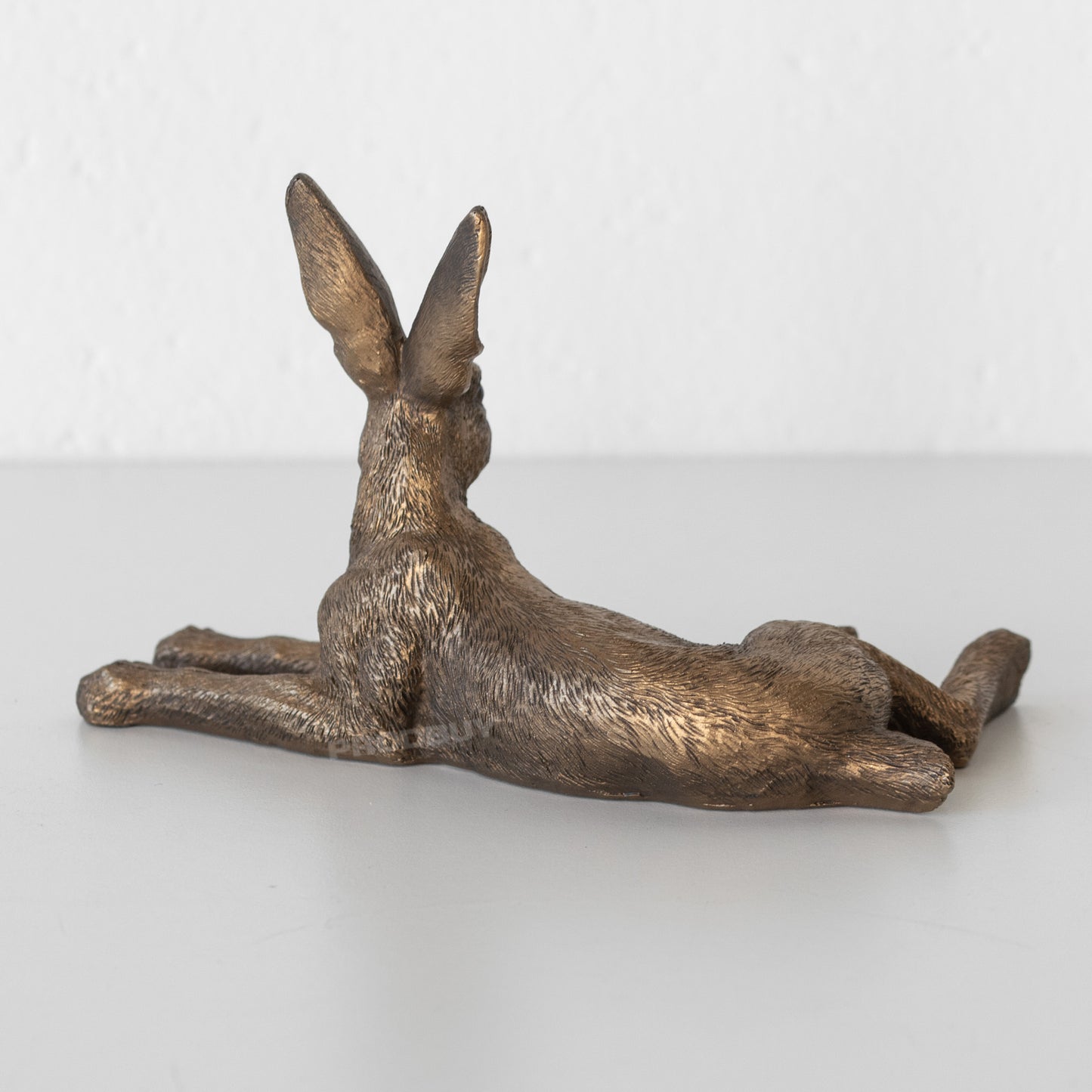 Bronze Resin Laying Hare Ornament