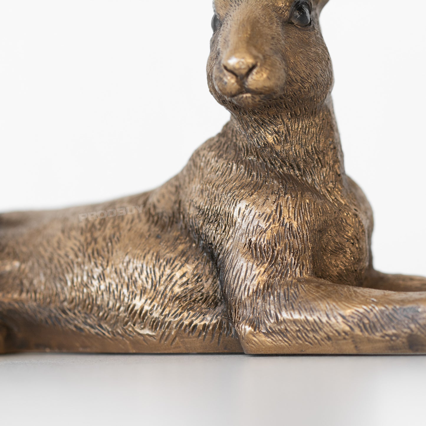 Bronze Resin Laying Hare Ornament