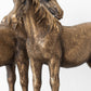 Standing Horses 24cm Long Resin Ornament