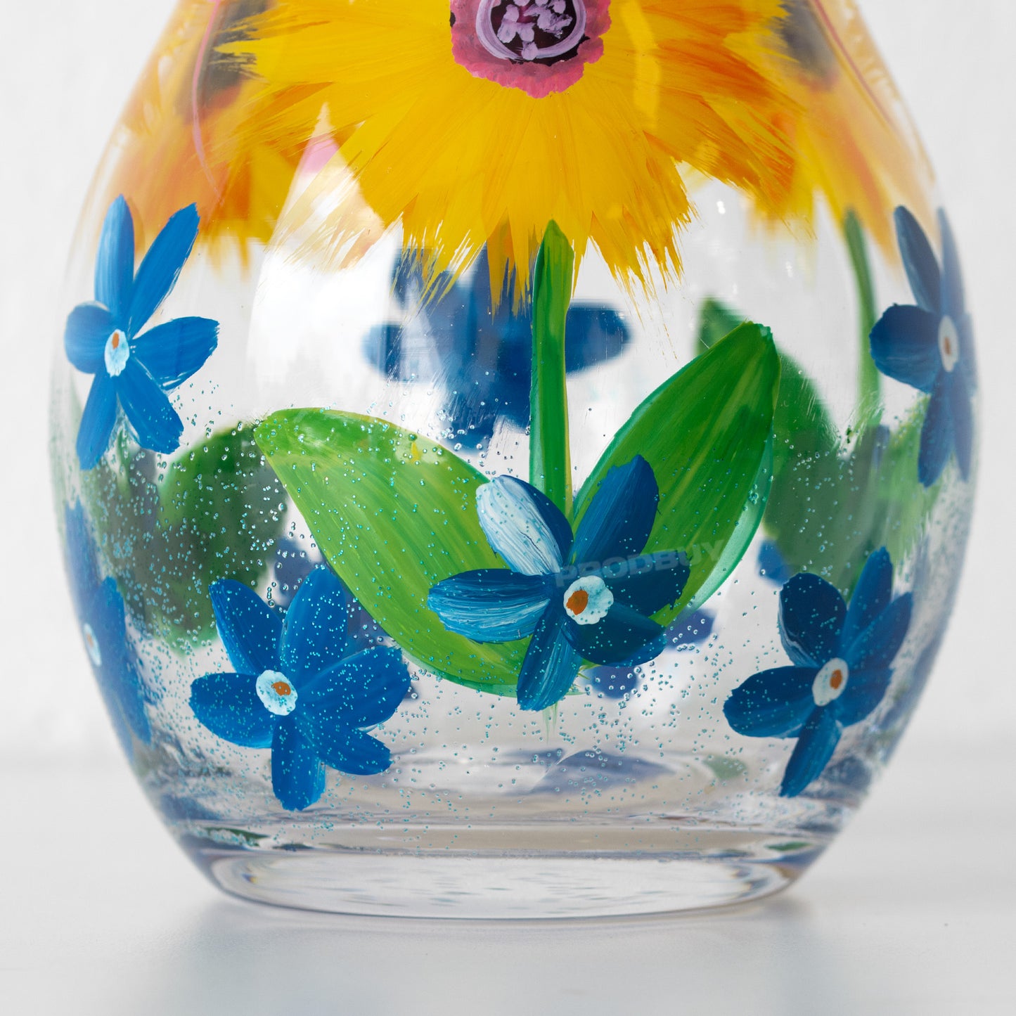 Small Sunflowers Glass Vase