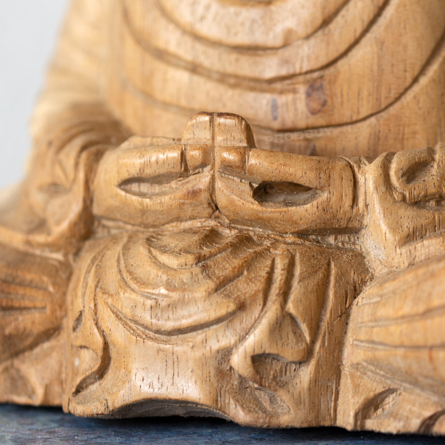 Hand Carved Wooden Sitting Thai Buddha Ornament