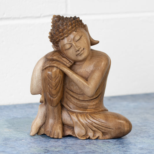 Hand Carved Resting Buddha Ornament 22cm