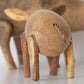 Set of 3 Hand Carved Wooden Pig Ornaments