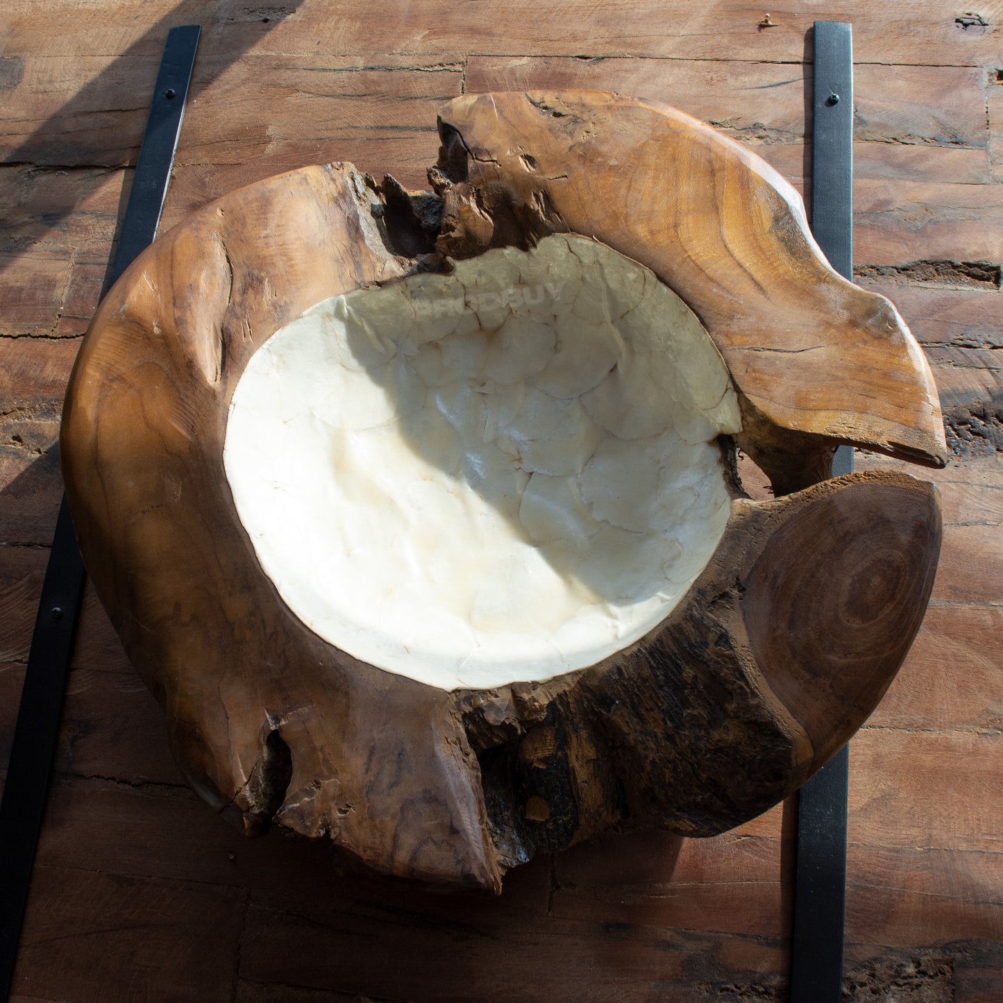 Large 48cm Teak Root Wood Pearl Bowl