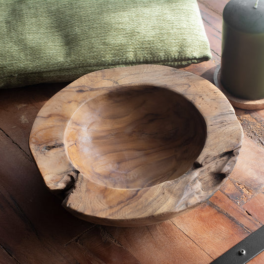 Chunky Teak Root Wood 25cm Decorative Bowl