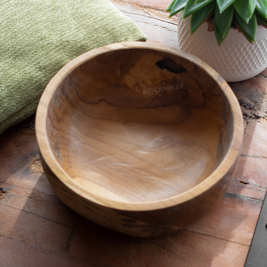 Round Wooden 20cm Decorative Bowl