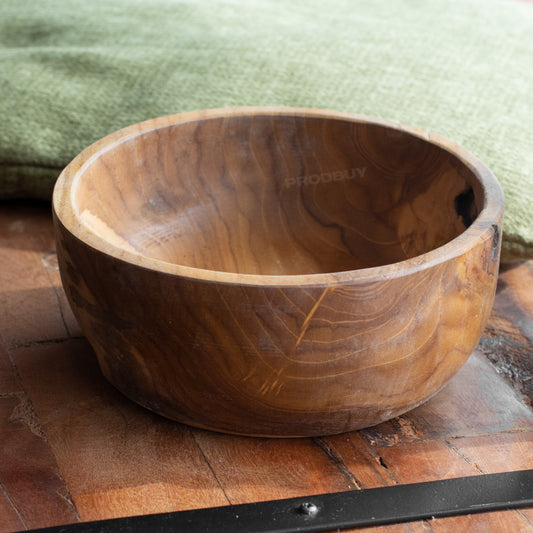 Round Wooden 20cm Decorative Bowl