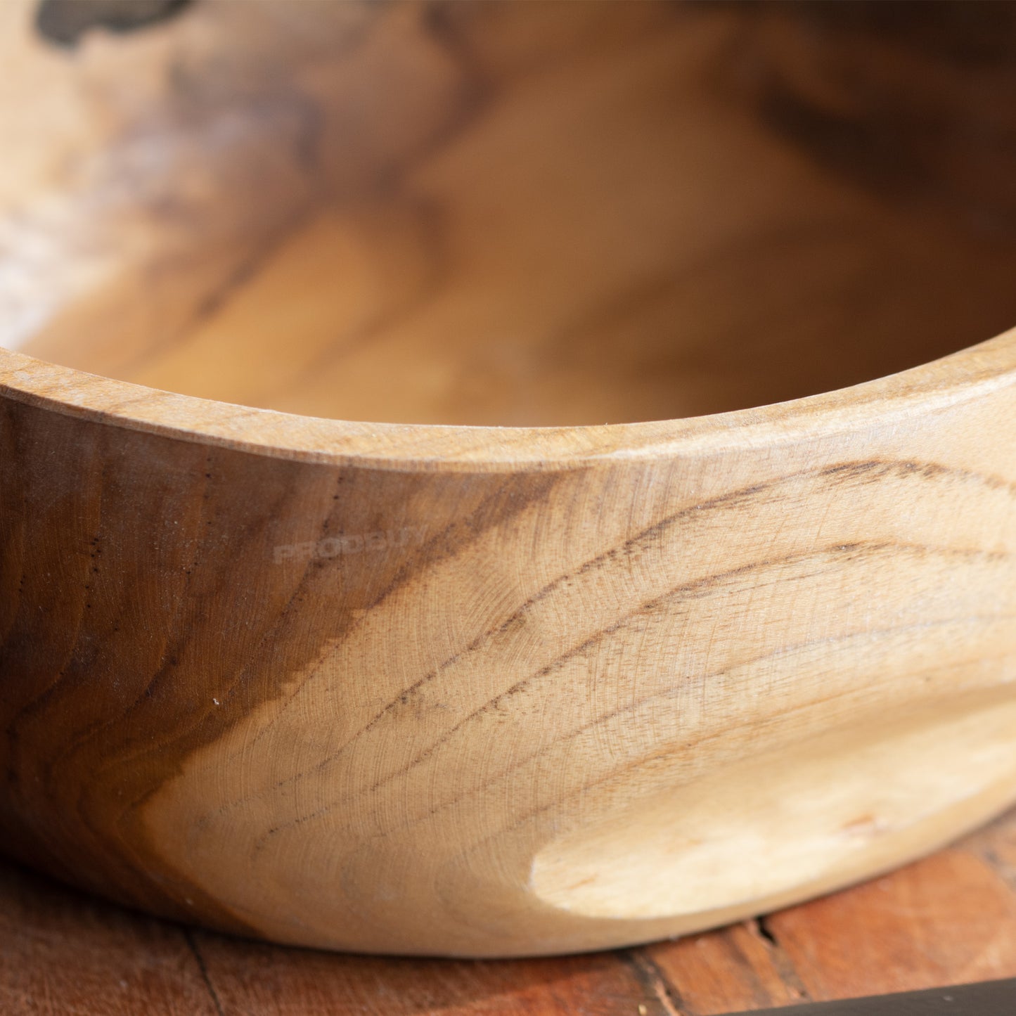 Round Wooden 20cm Decorative Bowl